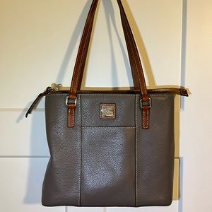 Dooney & Bourke Pebble Small Lexington Tote in Elephant shade.